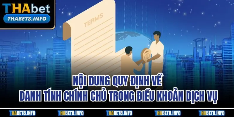 Nội dung quy định về danh tính chính chủ trong điều khoản dịch vụ